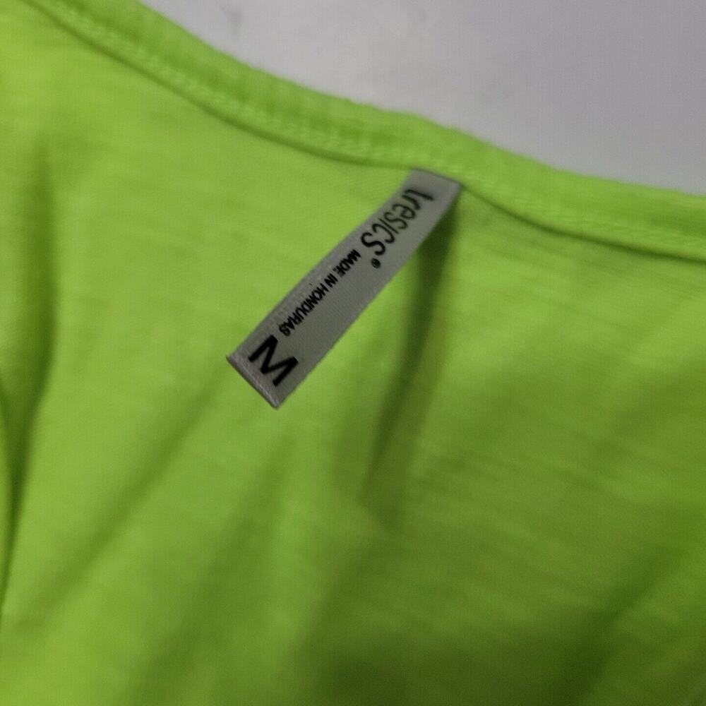 Tresics Women Medium Tank Top Neon Heathered Green Scoop Neck Stretch Razor Back - Picture 7 of 12